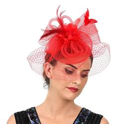 OSALADI Feder Haarspange Hut Fascinator-hüte Für Frauen Haarspangen Stirnbänder Fascinators Für Frauen Teeparty Fascinator-hüte Für Damen Haargummi Charmant Das Foto Kunstfedern Fräulein von OSALADI