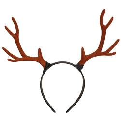 OSALADI Hirschgeweih Stirnband Verstellbares Rentiergeweih Stirnband Hirschhorn Haarreifen Kopfschmuck für Damen Weihnachtsfeier Hirsch Kostüm von OSALADI
