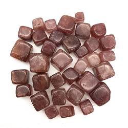OSBELE 100 g 10-20 mm schöner natürlicher roter Erdbeerkristallwürfel Rolling Stone Heildekoration schöner natürlicher Kristallstein ZANLIIYIN von OSBELE