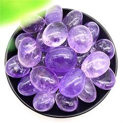 OSBELE 100 g natürlicher Amethyst Rolling Stone lila Quarzkristall Edelstein Rock schöner natürlicher Kristallstein ZANLIIYIN von OSBELE
