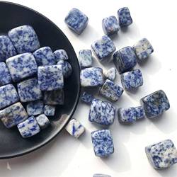 OSBELE 100 g natürlicher gewürfelter Blauer Sodalith Rolling Stone Heilkristall-Edelstein Schöner natürlicher Kristallstein ZANLIIYIN von OSBELE