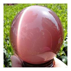 OSBELE for asiatischen Quarz, rosafarbenes Katzenauge, Kristallkugel, Kugel, 60 mm + Ständer ZANLIIYIN von OSBELE
