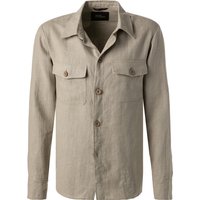 OSCAR JACOBSON Herren Overshirt beige Leinen von OSCAR JACOBSON