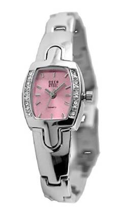 OSCO Steel Edelstahl Damen-Armbanduhr 4351 (Silber/rosa) von OSCO Germany Zeittechnik