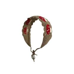 Herbst weiß Khaki Pilz handgemachte häkeln Haar Bandana Haar Schal Stirnbänder häkeln Haarband Kopftuch für Frauen Mädchen von OSKOUR