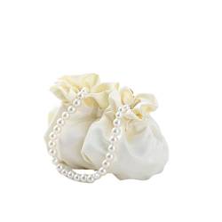 Kleine Shop-Tasche, kleine Perlen-Puppentaschen für Hochzeit, Abendparty, Satin-Tasche, Damen-Clutch, Brautjungfern-Handtasche von OSKOUR