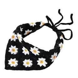 Rust Style Strap Head Crochet Haar Bandana Haar Schal Dreieck Stirnbänder Crochet Haarband Kopftuch für Frauen Mädchen von OSKOUR