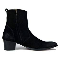 Herren Stiefel High Heels Herren Kleid Schuhe mit Reißverschluss Stiefel Wildleder OZ-JY002 von OSSTONE