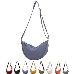 OSTRI Einfache Damen-Knödel-Umhängetasche, einfache modische Umhängetaschen, verstellbarer Riemen, lässige einfarbige Handtasche (Blue) von OSTRI