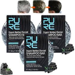 Pure Hair Darkening Shampoo Bar, Pure Hair Revitalization Bar, Pure Organic Hair, Spartan Grey Hair Reverse Bar, Grey Hair Reverse Bar, Mane Grey Reverse Bar für alle Haartypen (3pcs) von OSTRI