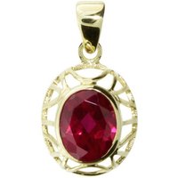 OSTSEE-SCHMUCK Kettenanhänger - Maline - Gold 333/000 - sy. Rubin (1-tlg) von OSTSEE-SCHMUCK