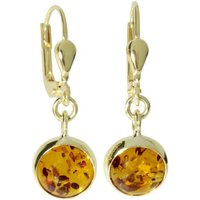 OSTSEE-SCHMUCK Paar Ohrhänger - Classic 8 mm - Gold 333/000 - Bernstein (2-tlg) von OSTSEE-SCHMUCK