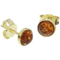 OSTSEE-SCHMUCK Paar Ohrstecker - Classic 5 mm - Gold 585/000 - Bernstein (2-tlg) von OSTSEE-SCHMUCK