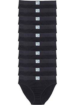 OT 10er-Pack Damenslips Niedliches Vögelchen 2" Slip Set aus Baumwolle Unterhosen in schwarz Größe 36/38, 40/42, 44/46, 48/50, 52/54, 56/58 (56/58) von OT