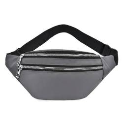 OTBEHUWJ Handtasche Taillenbeutel wasserdichte Tasche Casual Brust Handtasche Sporttasche Geldbörse Plaid Taillenpack Bauchbeutel-Grau A-Einheitsgröße von OTBEHUWJ