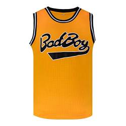 OTHERCRAZY Biggie Smalls Trikot #72 BadBoy Basketball Trikot 90er Jahre Trikot Party - Gelb - Groß von OTHERCRAZY