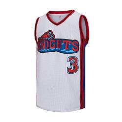 OTHERCRAZY Calvin Cambridge Herren Trikot #3 LA Knights Basketball Jersey S-XXXL - Weiß - Mittel von OTHERCRAZY