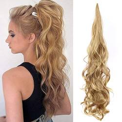 OTO BELLA 26 Inch Flexible Wrap Around Ponytail Extension Long Ponytail Hair Extensions Curly Wave Synthetic Ponytails Hairpiece for Women Daily Use (27#) von OTO BELLA
