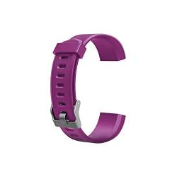 OTOTEC Silikon-Uhrenarmband, kompatibel mit ID115Plus HR-Smartwatch, Ersatz-Uhrenarmband, Schnellverschluss-Armband für 170-225 mm Handgelenkgröße, Violett von OTOTEC