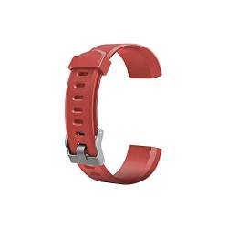 OTOTEC Silikon-Uhrenarmband, kompatibel mit ID115Plus HR-Smartwatch-Ersatz-Uhrenarmband, Schnellverschluss-Armband für 170-225 mm Handgelenkgröße, Rot von OTOTEC