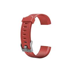 OTOTEC Smartwatch Silikon Uhrenarmband Schnellverschluss Ersatzarmband für 170mm-225mm Handgelenkgröße Kompatibel mit ID115Plus HR, Rot von OTOTEC