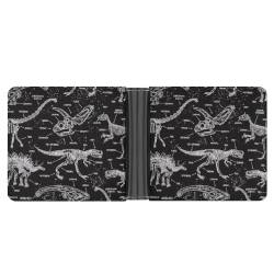 OTRAHCSD Münzfach, mexikanische Dia De Muertos Ledergeldbörse, Bifold Kreditkarte Leder Slim Geldbörse, Jurassic Dinosaurier, Einheitsgröße von OTRAHCSD