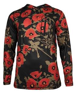 OTTE Gear Shade Shirt UPF 50+ Longsleeve mit UV-Schutz (3XL, Poppies of War) von OTTE Gear