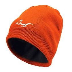 OTTERSHELL Beanie Mütze, Winter Warme Unisex Wintermütze Strickmütze Dehnbare Weiche Wollmütze mit Bündchen wasserdicht Warmem (Orange) von OTTERSHELL