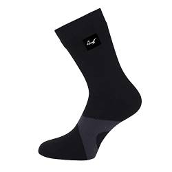 OTTERSHELL Unisex wasserdichte Socken Ultraleichte Wandersocken antiblasen warm Trekkingsocken atmungsaktive schnelltrocknende. (36-38 Schwarz - G) von OTTERSHELL