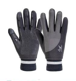 OTTERSHELL Warme Handschuhe für den Winter, wasserdicht, atmungsaktiv, mit Touchscreen, für alle Outdoor-Aktivitäten, Laufen, Radfahren, Wandern, kaltes Wetter. (Grau Schwarz, S) von OTTERSHELL