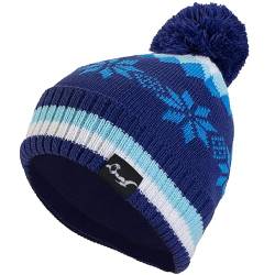 OTTERSHELL Wasserdicht Damen & Männer Beanie Mütze Warme Wintermütze mit Weichem Innenfutter Gefütterte Strickmütze (Modern, Blau - P) von OTTERSHELL