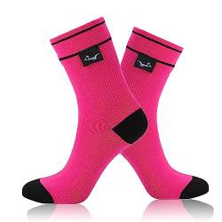 OTTERSHELL Wasserdichte atmungsaktive Socken Geeignet für Outdoor-Aktivitäten wie Laufen, Radfahren, Bergwandern und Wandern (DE/NL/SE/PL, Numerisch, 36, 38, Regular, Kurz, Pink) von OTTERSHELL