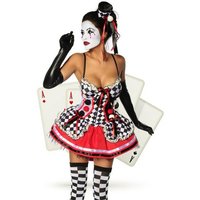 Clown-Kostüm Harlekin Kostüm Clown Zirkus Minikleid Karneval Fasching von OTTO