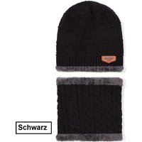 Fleecemütze Wintermütze Beanie Mit Schal Dickes Fleecefutter Hält Kopf Hals Warm von OTTO