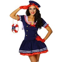 Piraten-Kostüm Marine-Kostüm Matrose Outfit Matrosin-Minikleid Karneval Fasching von OTTO