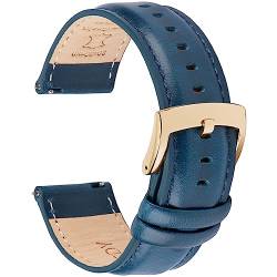 OTTOODY Leder Uhrenarmbänder 18mm 19mm 20mm 21mm 22mm Armband, Schnellverschluß Eleganten Leder Uhrenarmband für Herren und Damen, Hochwertige Ersatz Leder Armband für Uhr und Smartwatch von OTTOODY