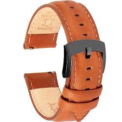 OTTOODY Leder Uhrenarmbänder 18mm 19mm 20mm 21mm 22mm Armband, Schnellverschluß Eleganten Leder Uhrenarmband für Herren und Damen, Hochwertige Ersatz Leder Armband für Uhr und Smartwatch von OTTOODY