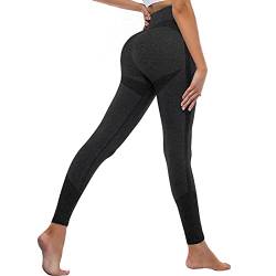 OUDOTA Damen Sports Leggings Slim Fit Hohe Taille Lange mit Bauchkontrolle Sport Blickdicht Yogahose Fitnesshose Laufhose Tights für zum Laufen Radfahren Fitness Schwarz S von OUDOTA