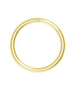 OUFER Body Piercing 18G 14K Solid Gold Hinged Clicker Segment Ring Lip Nose Hoop Helix Daith Tragus Septum Cartilage Earring 18G 10MM von OUFER Body Piercing