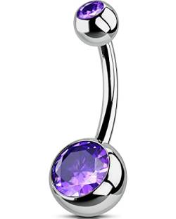 OUFER Body Piercing Bauchnabelpiercing mit Innengewinde 10mm Bauchnabelpiercing Titan 14g Navel Piercing Navel Bar 1,6mm Belly Piercing von OUFER Body Piercing