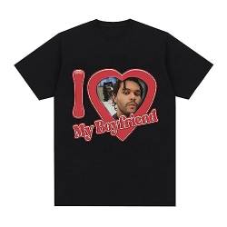 Kinder T-Shirt Singer The Weeknd Love Boyfriend Grafik-T-Shirt Lässiges Kurzarm-T-Shirt Herren Damen Baumwolle Übergroßes T-Shirt Tops XS-4XL-Black||XS von OUHZNUX