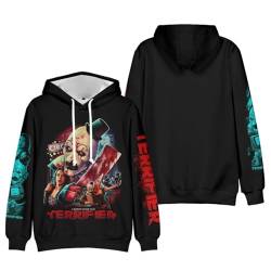 OUHZNUX 3D Lustiger Hoodie Terriifier Halloween Druck Kinder Pullover Winter Damen/Herren Halloween Cosplay Sweatshirt XS-3XL-A||XS von OUHZNUX