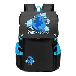 OUHZNUX Genshin Impact Schultasche, Amber/Ganyu/Lisa/Jean/Mona/Zhongli/Hutao/Tartaglia 3D Rucksack Student Rucksack Spiel Fan Geschenktüte von OUHZNUX