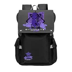 OUHZNUX Genshin Impact Schultasche, Amber/Ganyu/Lisa/Jean/Mona/Zhongli/Hutao/Tartaglia 3D Rucksack Student Rucksack Spiel Fan Geschenktüte von OUHZNUX