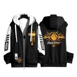 OUHZNUX Genshin Impact ZHONGLI Hoodie Männer Frauen Y2K Zip Up Hoodies Langarm Sweatshirts Pullover Casual Tops Harajuku Übergroße Jacke-3||4XL von OUHZNUX