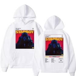 OUHZNUX Hoodie Rapper The Weeknd Hoodie Damen Casual Loose Sweatshirt Übergroße Herren Langarmjacke Kapuzenpullover Street Hip Hop Top XS-3XL-Black||XS von OUHZNUX