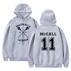 OUHZNUX Teen Wolf Hoodie, Langarm-Sweatshirt mit Abbildung 11 McCall-Aufdruck, lässige Mode-Sweatshirts für Männer und Frauen (2XS-4XL) von OUHZNUX