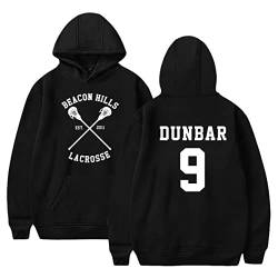 OUHZNUX Teen Wolf Hoodie, Nummer 9, Dunbar-Print, Langarm-Sweatshirt, lässige Mode-Sweatshirts für Männer und Frauen (2XS-4XL) von OUHZNUX