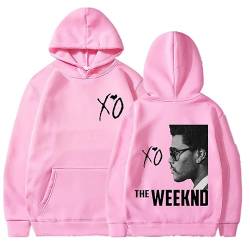OUHZNUX The Weeknd XO Bedrucktes Sweatshirt Unisex Hoodie Retro Hip Hop Kleidung Hoodie Herrenmode Übergroßer Pullover Hoodie XS-3XL-Black||XS von OUHZNUX