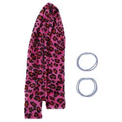 Schal, Elastisches Haarseil, Damen-Schal-Haarbänder, Krawatten, Mädchen-Stirnbänder, Zopfband, Sommer-Haar-Accessoires, Elastische Bänder Für Damenhaar(Leopard) von OUKENS